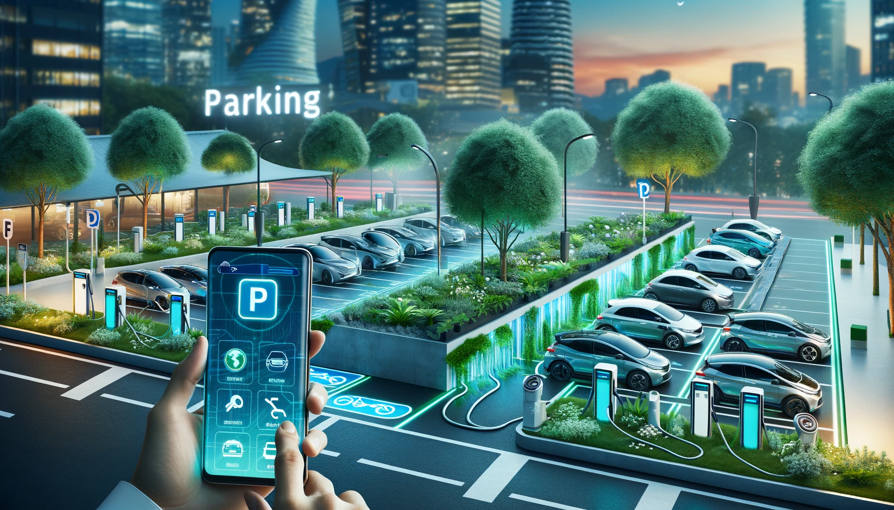 What are eco-friendly parking solutions for offices?